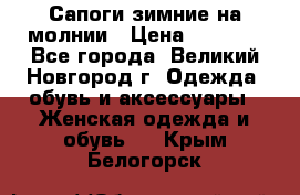 Сапоги зимние на молнии › Цена ­ 5 900 - Все города, Великий Новгород г. Одежда, обувь и аксессуары » Женская одежда и обувь   . Крым,Белогорск